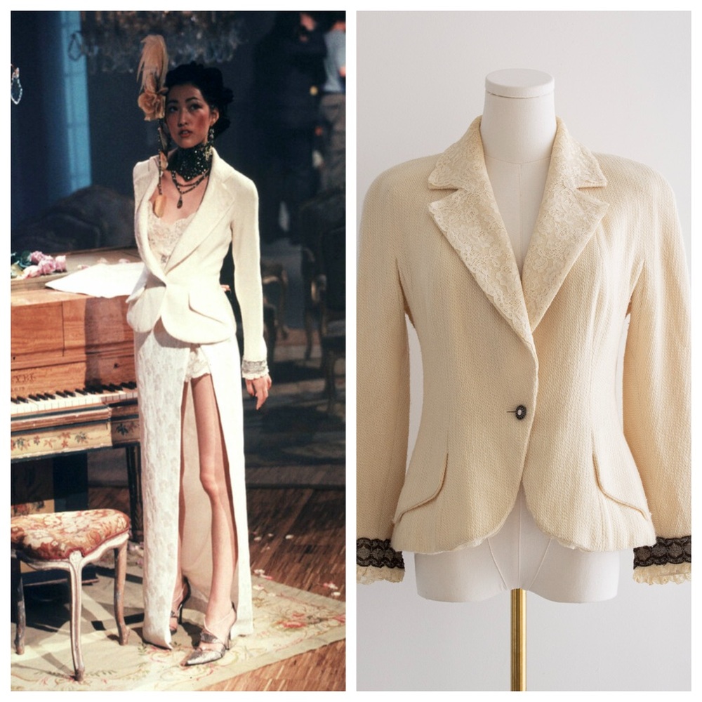 Christian Dior by John Galliano S/S 1998 “In a Boudoir Mood” Cream Tweed Jacket